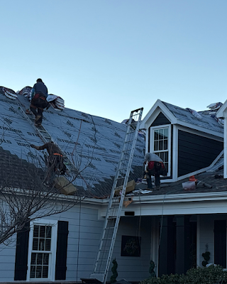 Roof replacement shared in a recent public business post