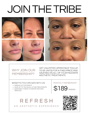 Clean, professional medical spa treatment room with neutral tones at Refresh Aesthetics in Columbia