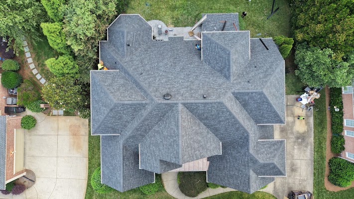 Roof replacement shared in a recent public business post