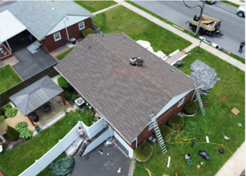 Roof replacement shared in a recent public business post