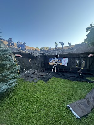 Storm-related roofing work shared in a recent public business post