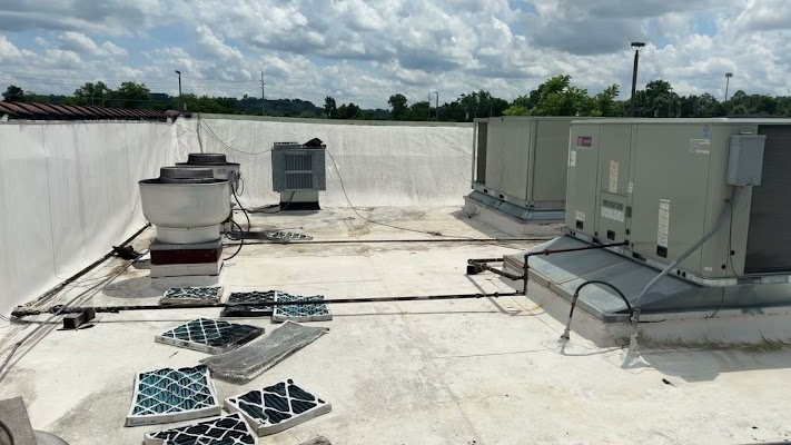 Roof replacement shared in a recent public business post