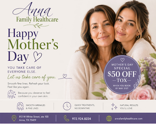 Clean, professional medical spa treatment room with neutral tones at Anna Family Healthcare in Anna