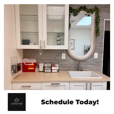Clean, professional medical spa treatment room with neutral tones at Lotus Md Longevity And Wellness Inc in Granite Bay