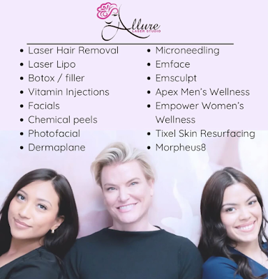 Clean, professional medical spa treatment room with neutral tones at Allure Laser Studio in Houston
