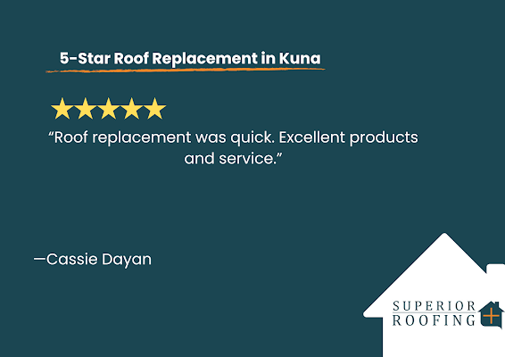 Roof replacement shared in a recent public business post