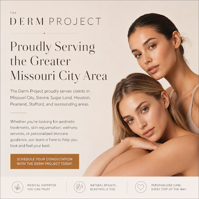 Clean, professional medical spa treatment room with neutral tones at The Derm Project in Missouri City