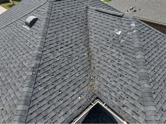 Storm-related roofing work shared in a recent public business post