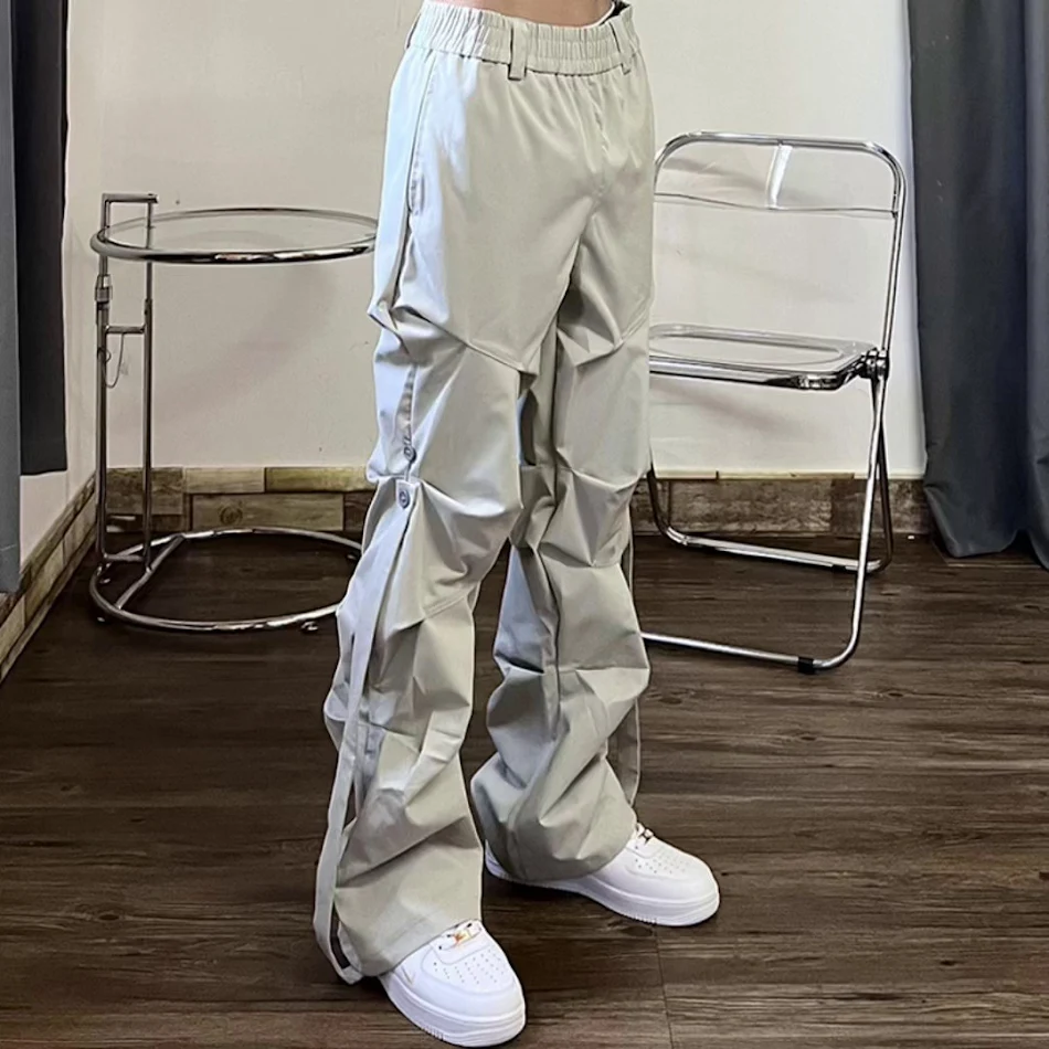 Neue Arbeitskleidung Herren Hose mit Falten Locker Casual Funktional Bequem Atmungsaktiv Perfekt für Alltag und Arbeit
