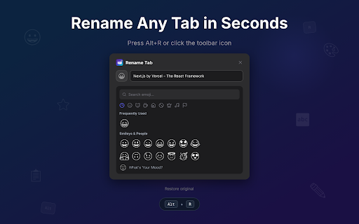 Rename Tab screenshot 2