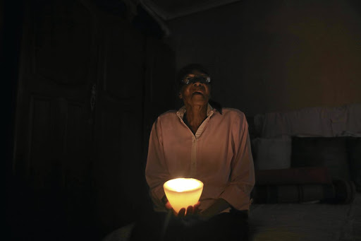 Angelina Makhanya of Dobsonville during one of Eskom's loadshedding nights.