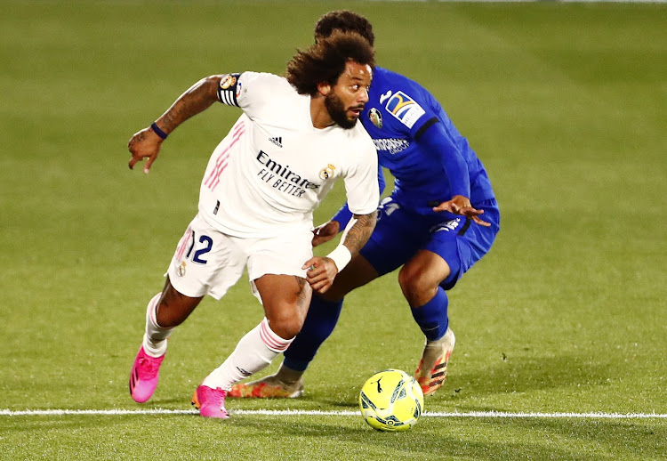 Real Madrid's Marcelo in action against Getafe