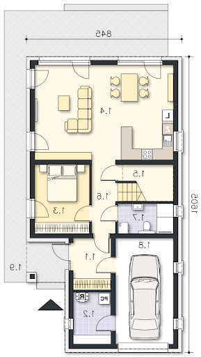 Livigno II DCP355A - Rzut parteru