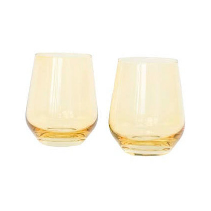 Estelle Colored Glass Yellow Wine Glass