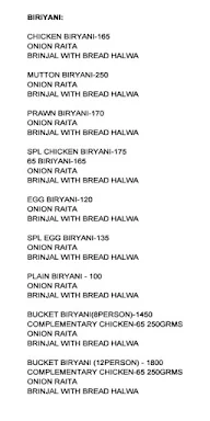 Al-Vappa Biriyani menu 1