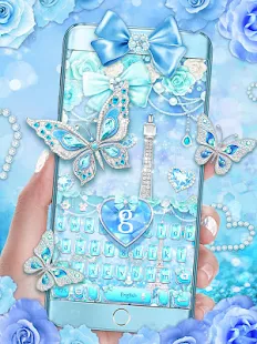 Crystal Diamond Butterfly Keyboard Theme(圖2)-速報App