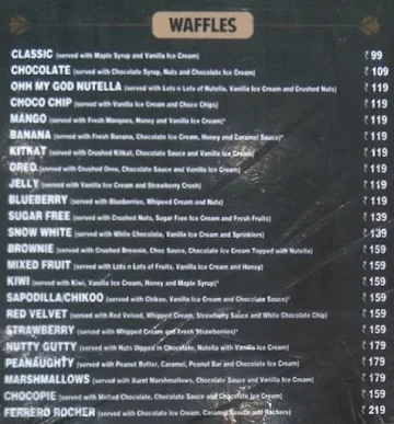 #Waffles menu 