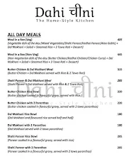 Dahi Cheeni - The Home-Style Kitchen menu 1