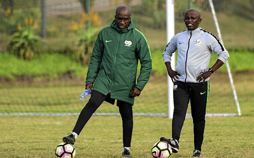 Coach David Notoane and Kwanele Kopo./ Darren Stewart / Gallo Images