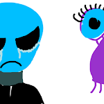 Sad Alien and Happy Space Creature