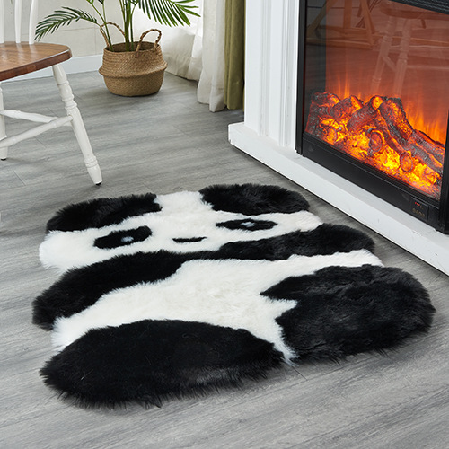Title 2, Cartoon Plush Carpet Bedroom Bedside Mats Imita...