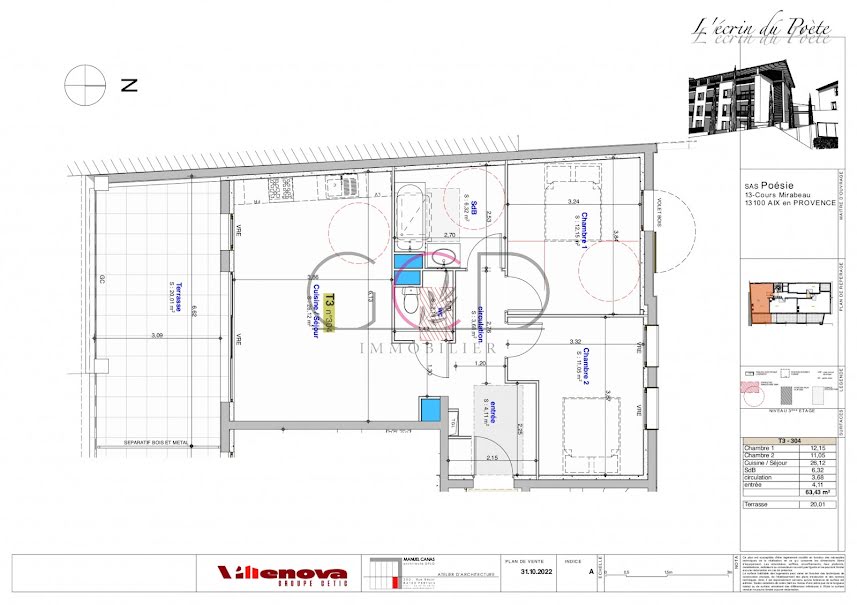 Vente appartement 3 pièces 63.43 m² à Pertuis (84120), 302 348 €