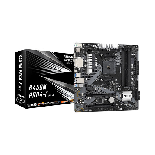 Bo mạch chính/ Mainboard Asrock B450M Pro4-F R2.0 - Hàng trưng bày