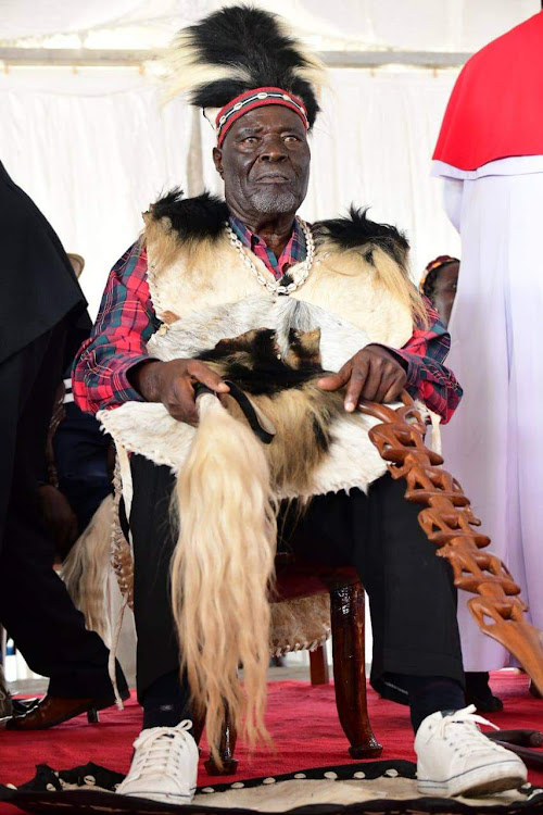 Odungi Randa who was installed as the Luo council of elders chairman at Homa Bay High School on July 1,2023