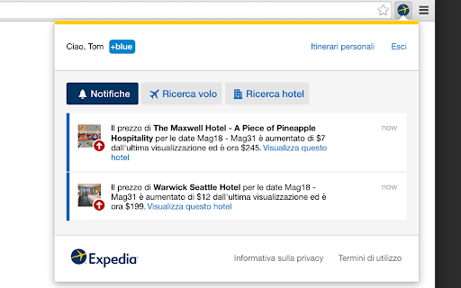 Offerte per soli iscritti Expedia