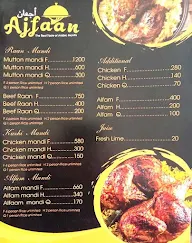 Ajfaan menu 1