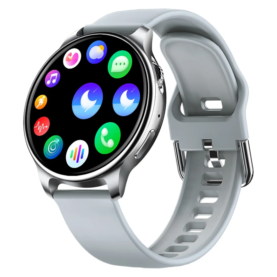 Montre connectée Bluetooth avec appels, musique et couronne rotative. Restez connecté, surveillez votre santé et profitez de la musique.