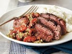 Pepper Steak with Roasted Red Pepper Pesto was pinched from <a href="http://www.bettycrocker.com/recipes/pepper-steak-with-roasted-red-pepper-pesto/685841eb-cae4-4834-ada3-2b3c6b5e97b8" target="_blank">www.bettycrocker.com.</a>