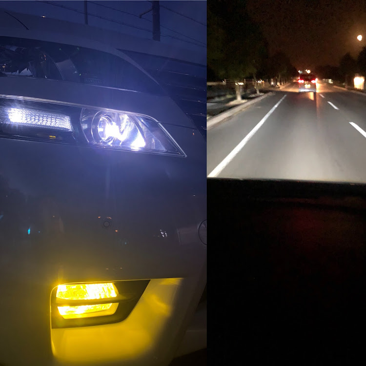ヴェルファイアの納車2日目・ヘッドバルブ交換・ポジションランプ交換・デイライト取付・シンプルスタイルに関するカスタム事例の投稿画像1枚目