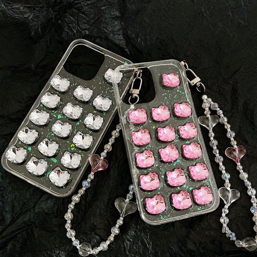 Title 6, Epoxy Crystal Cat Shaped Phone Case – Stylish a...