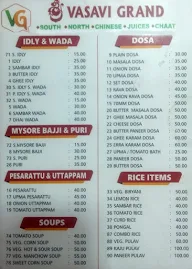 Sri Vasavi Grand menu 1