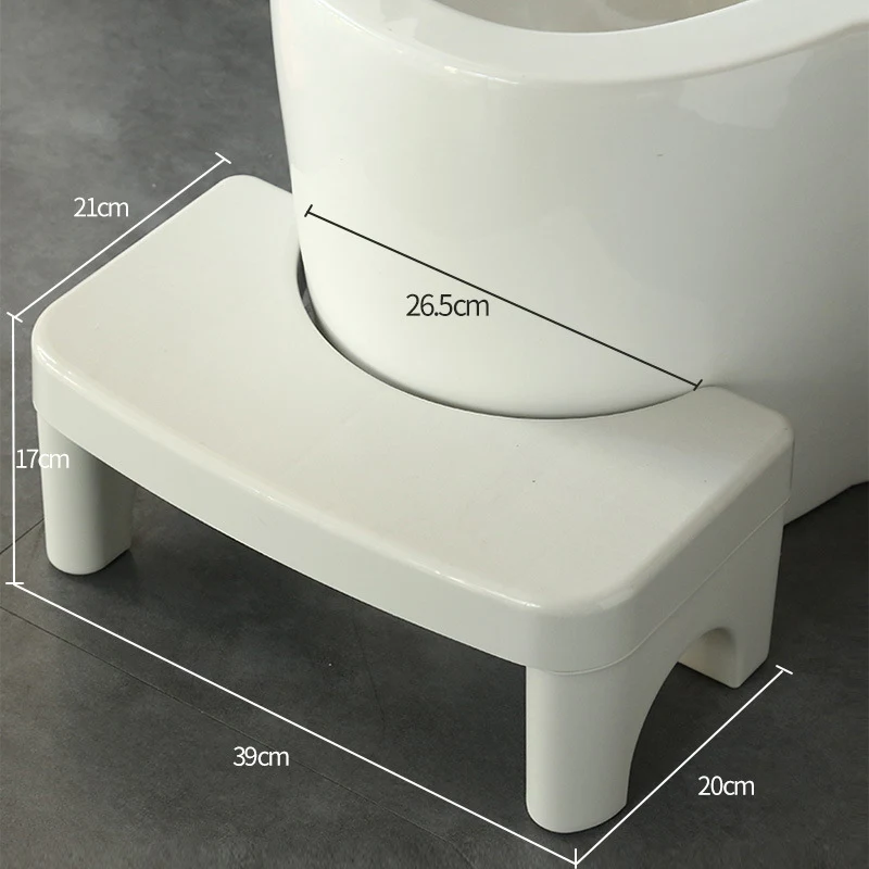 Tabouret de toilette pliable en plastique épais, améliore la posture, robuste et facile à ranger, pour adultes et enfants.