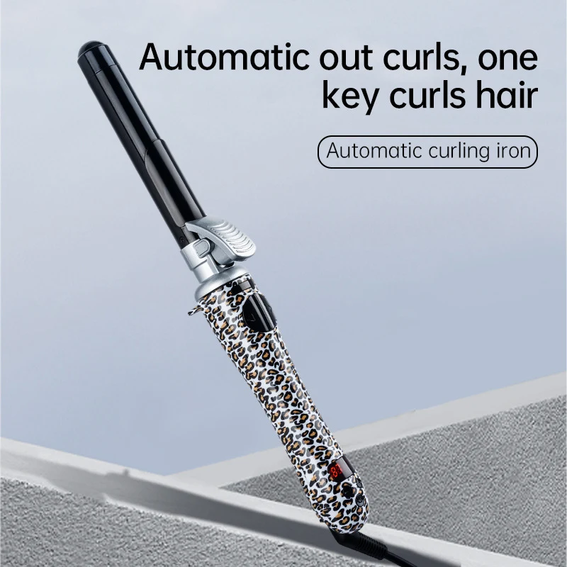 Rizador de pelo leopardo automático crea rizos perfectos sin esfuerzo. Ondas hermosas y duraderas con temperatura ajustable, fácil de usar y diseño elegante.