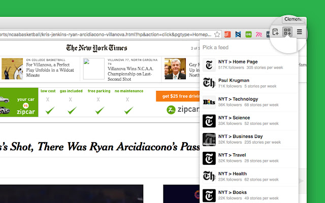 Follow Feed | Feedly chrome extension