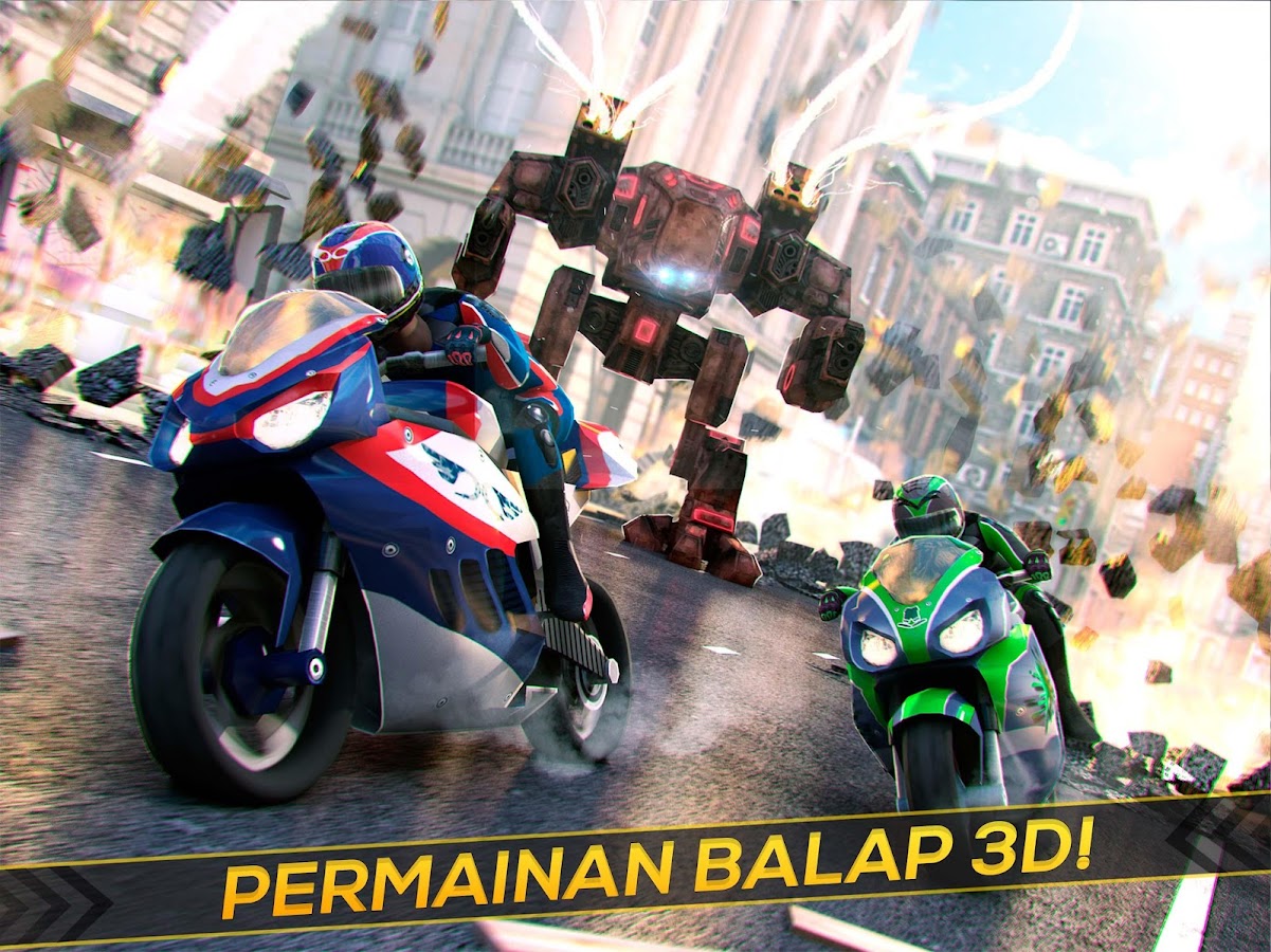 Sepeda Motor Vs Perang Robot Apl Android Di Google Play