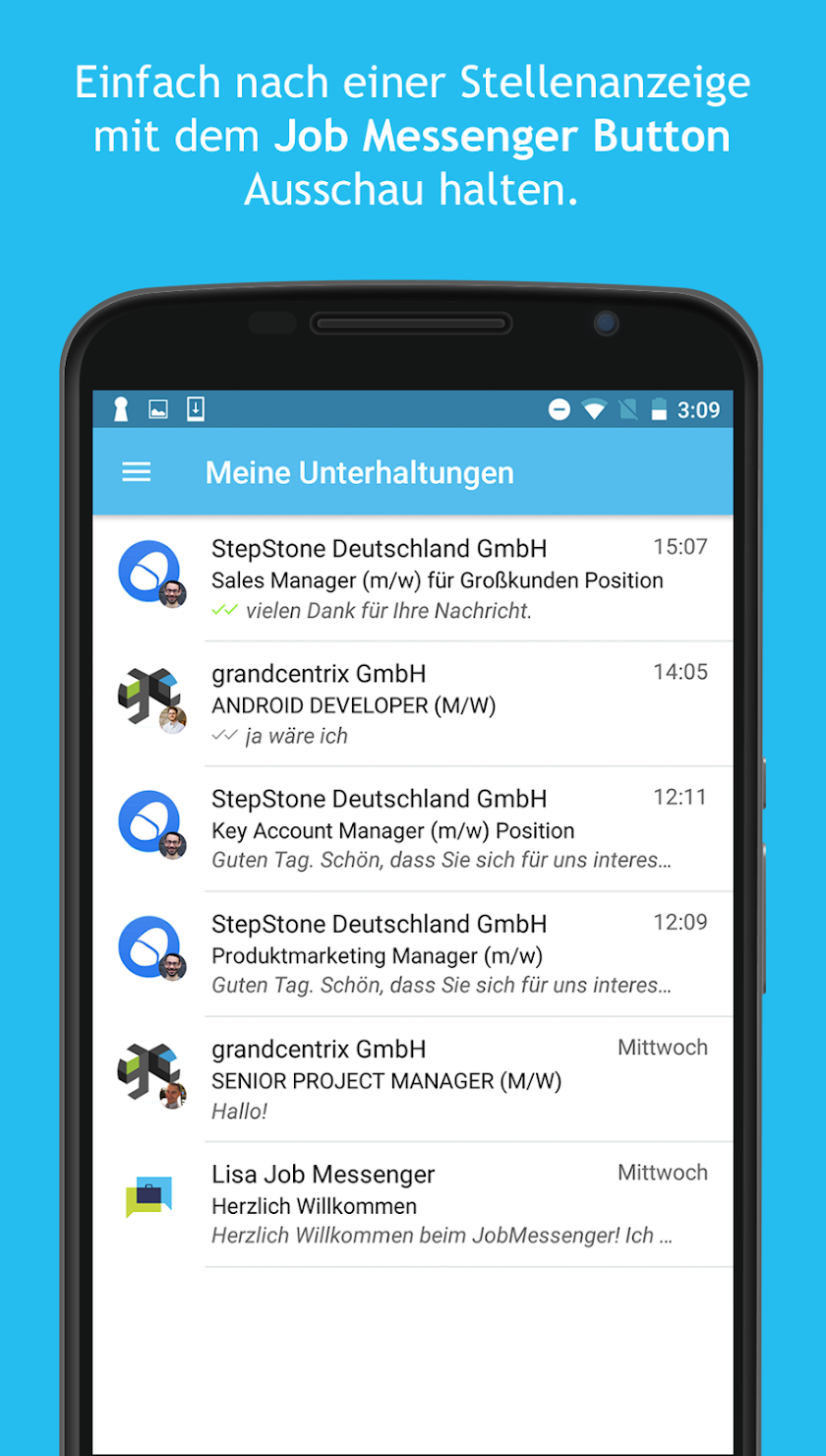 Job Messenger Screen 2