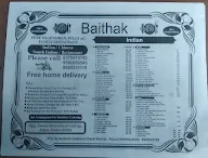 Baithak Restaurant menu 1