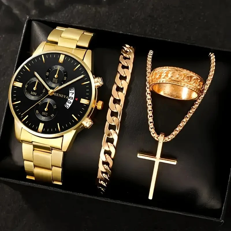 Montre d'affaires pour homme avec bracelet en acier croisé, polyvalente et élégante, pour un style impeccable en toutes circonstances. Design intemporel.