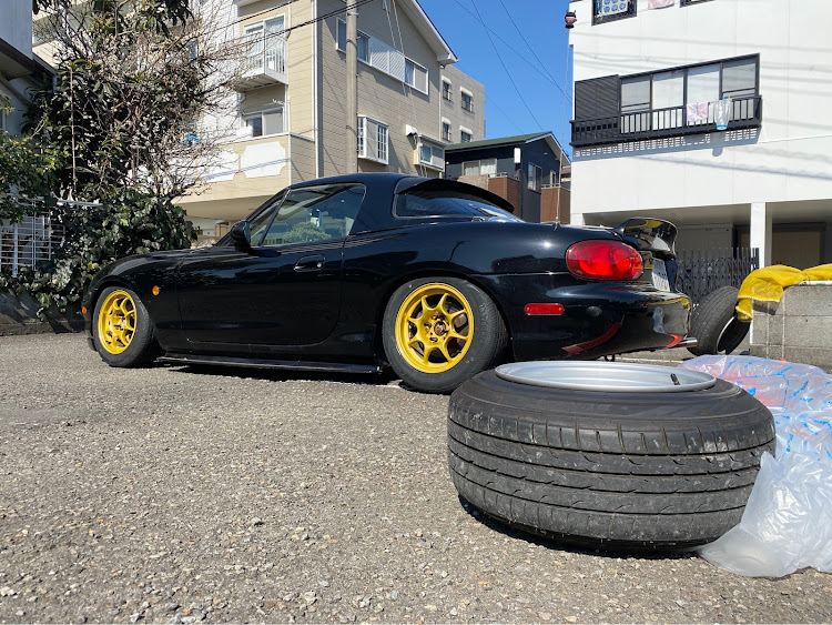 ロードスターのロードスターNB・ホイール交換・ハナマルレーシングに関するカスタム事例の投稿画像1枚目