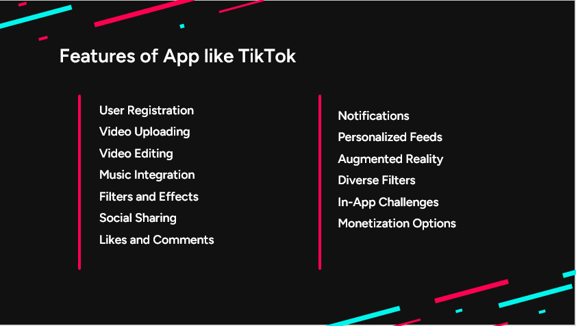 features of TikTok like app