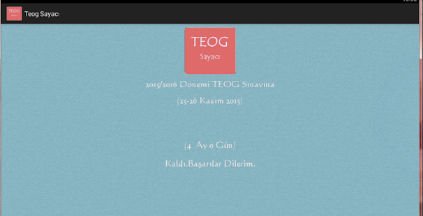 Free TEOG Sayacı APK for Android