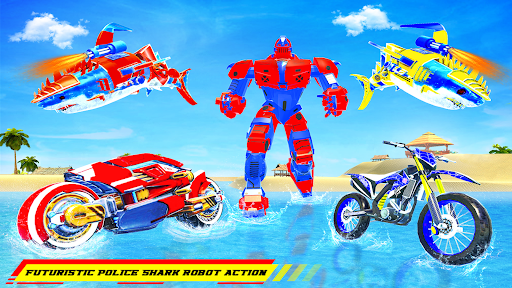 Screenshot Shark Robot Transform Bike War