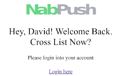 NabPush: One Click Product Lister