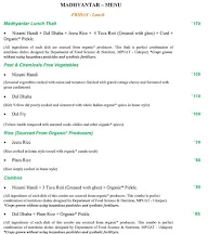 Madhyantar Organic Food menu 8