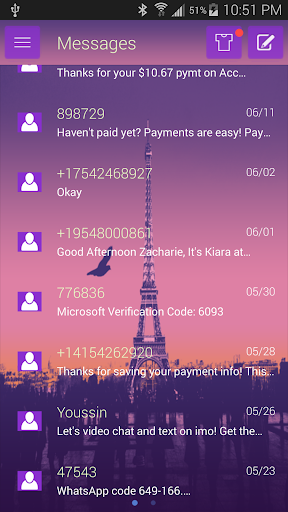 GO SMS Pro Paris Theme