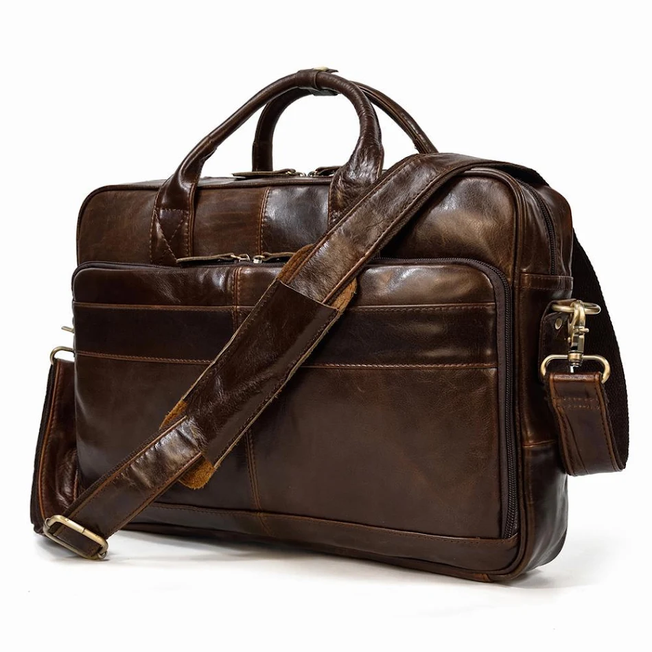 Maletín Ejecutivo de Cuero para Hombre, Estilo de Negocios y Personalidad Elegante, Ideal para el Profesional Moderno y Exitoso.